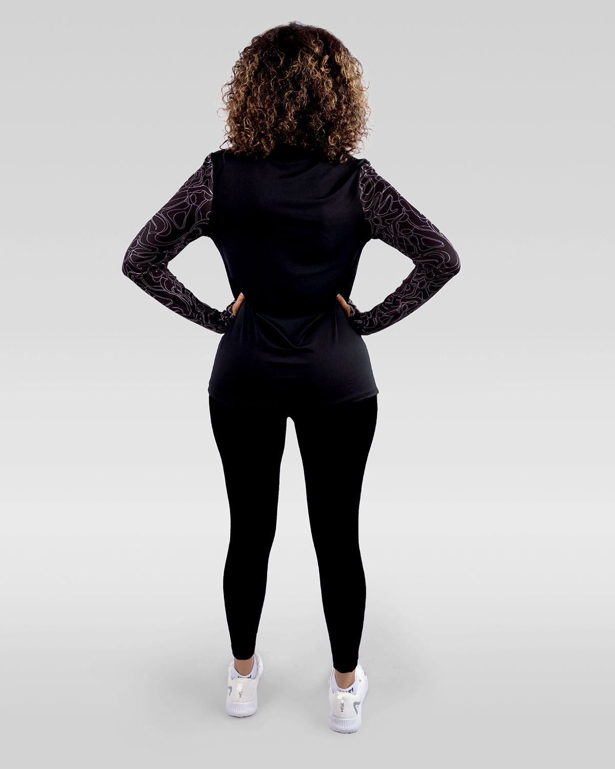 High-Neck Limitless Black Top-Atum -81976668