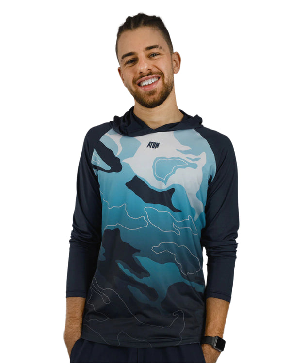 Training Long Sleeves Men's Navy T-Shirt-Atum -76052872
