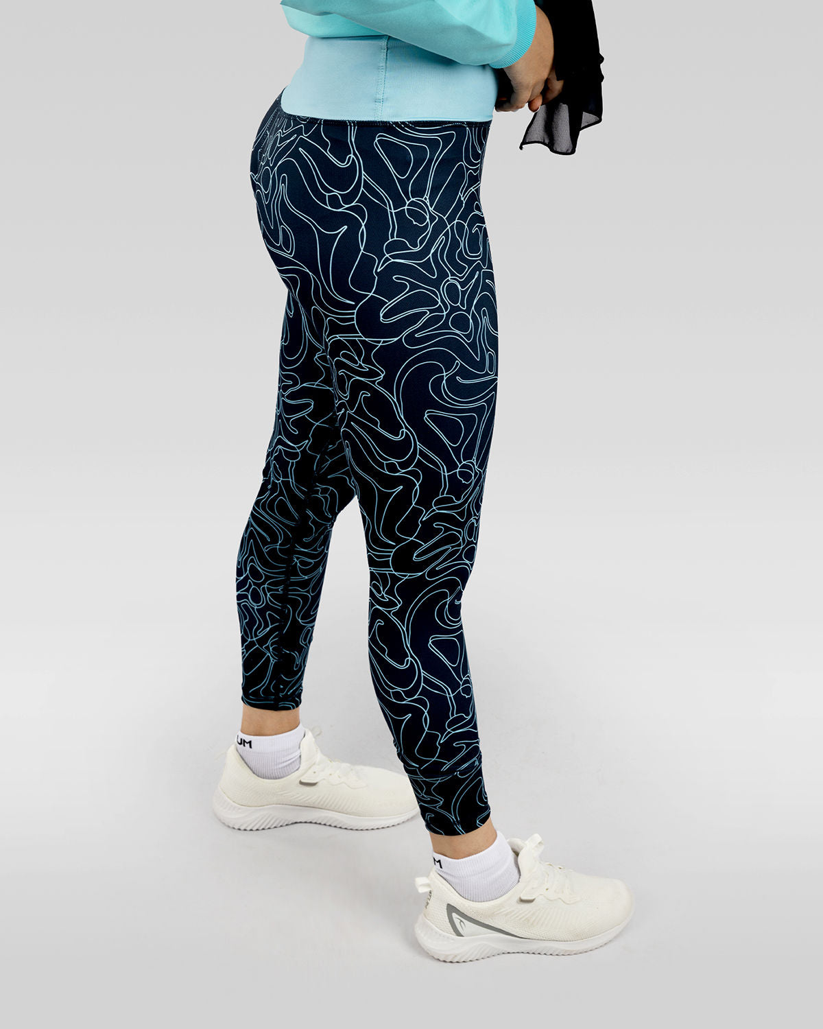 Women's Limitless Navy Leggings-Atum -38169680