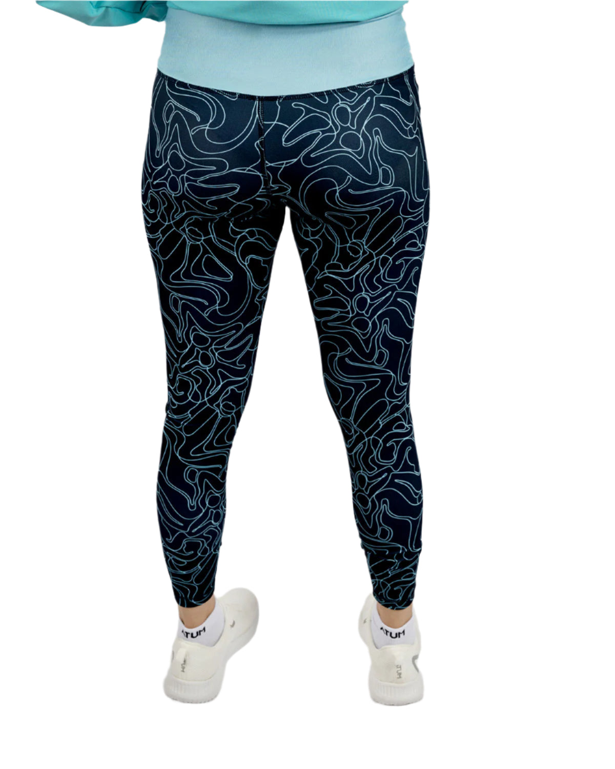 Women's Limitless Navy Leggings-Atum -20858929